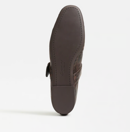 Circus Bella Mary Jane Flat in black/brown with classic strap and rounded toe.