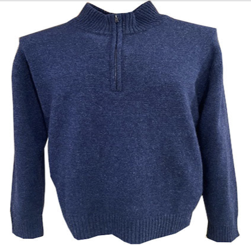 Men's Solid Quarter Zip Sweater