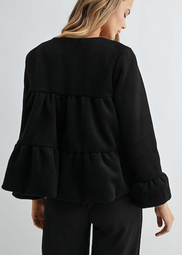 James Peplum Embellished Puffer Jacket