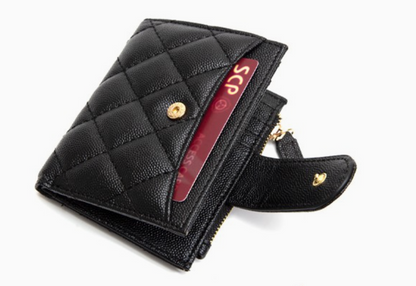 Quilted Button Wallet