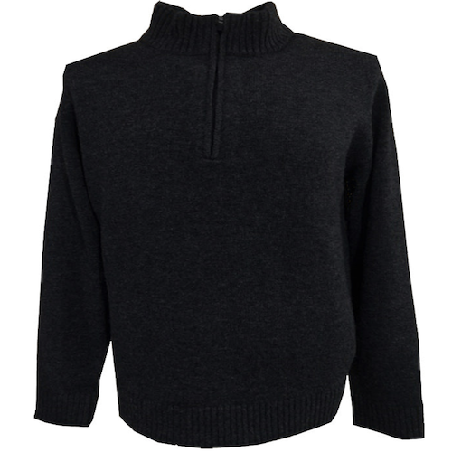 Men's Solid Quarter Zip Sweater