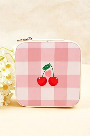 Floral Print Travel Jewelry Case