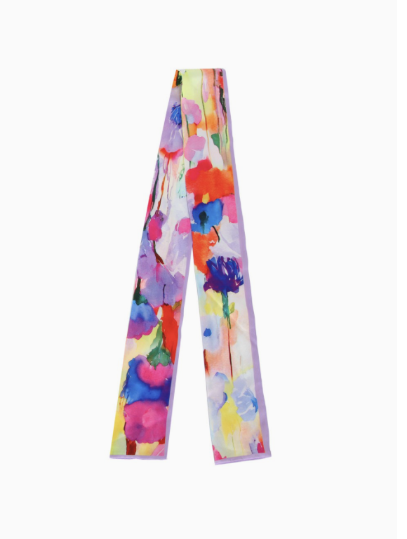 Watercolor Skinny Scarf