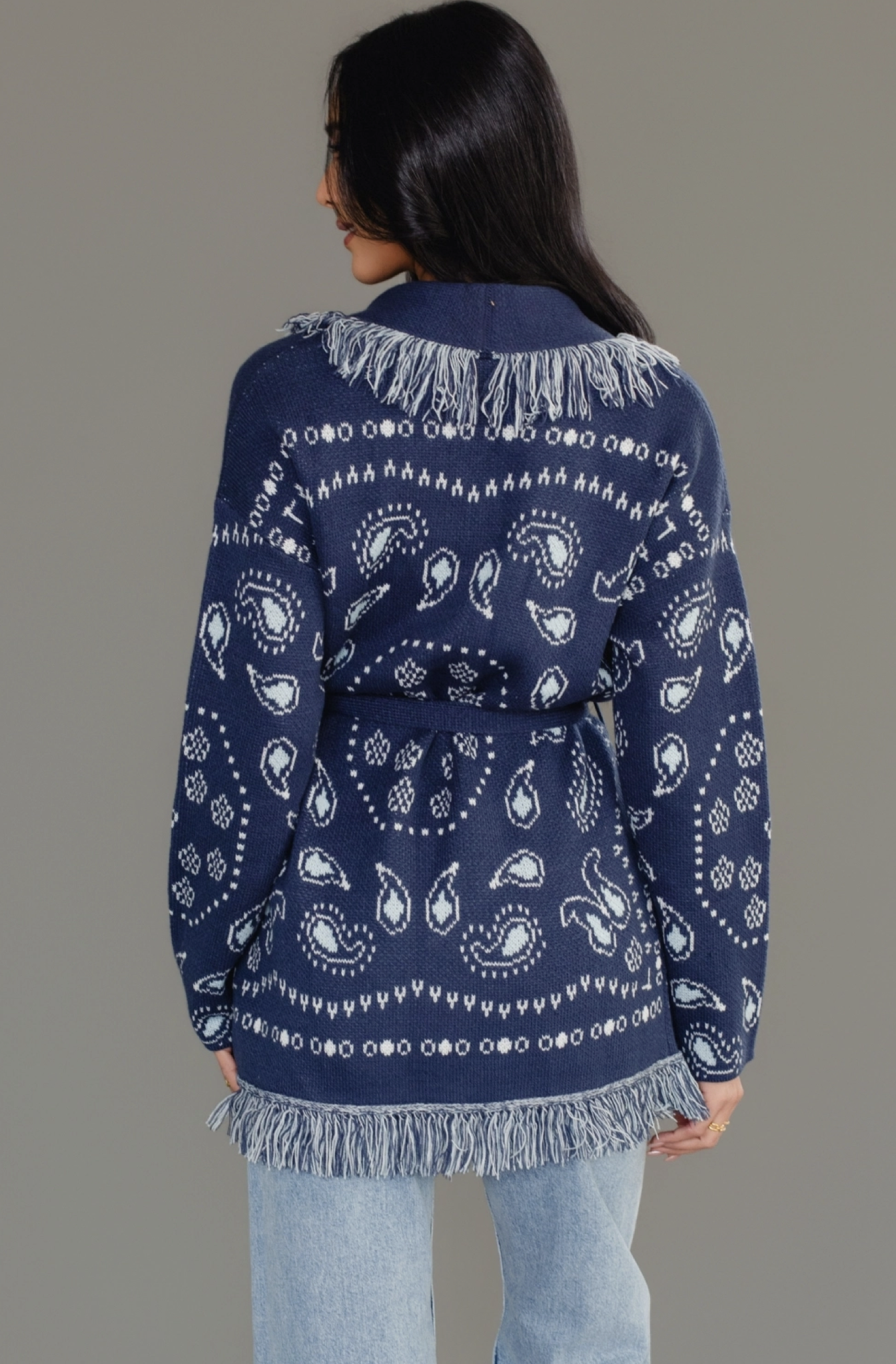 Bandana Fringe Cardigan