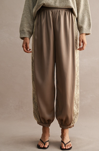High Waisted Satin Balloon Pants