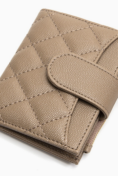 Quilted Button Wallet