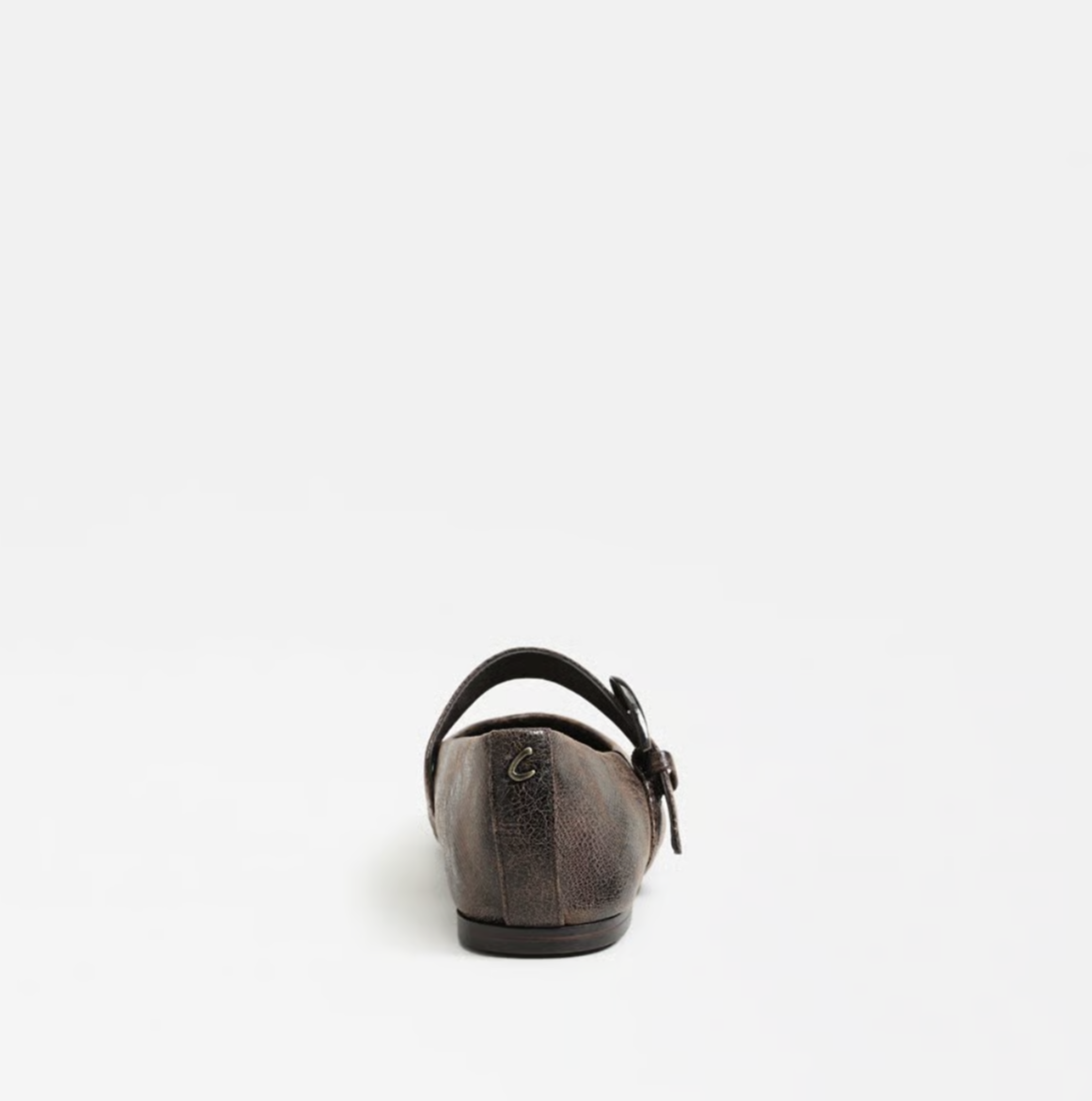 Circus Bella Mary Jane Flat in black/brown with classic strap and rounded toe.