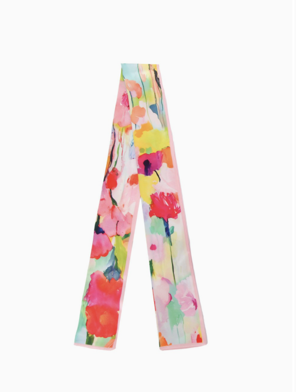 Watercolor Skinny Scarf
