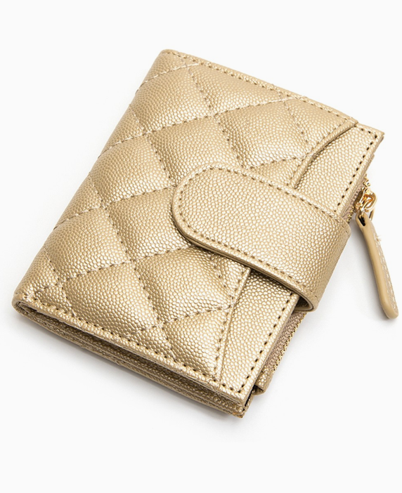 Quilted Button Wallet