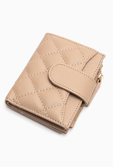 Quilted Button Wallet
