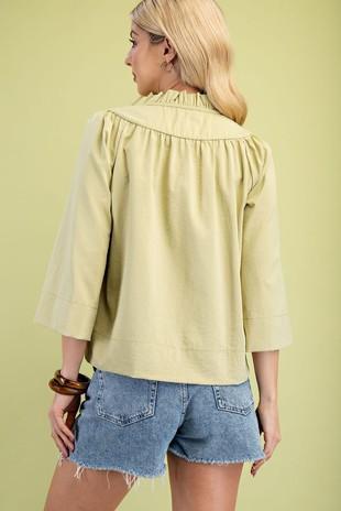 Ruffled Neck Blouse