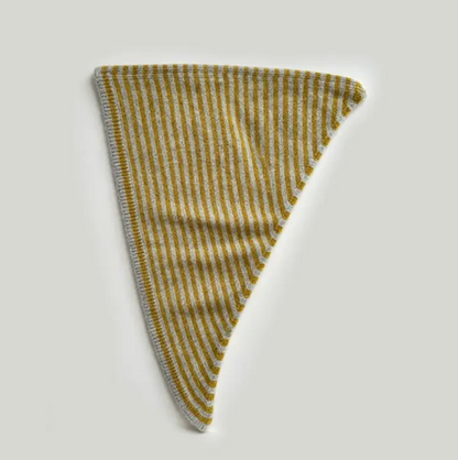Striped Knit Triangle Scarf