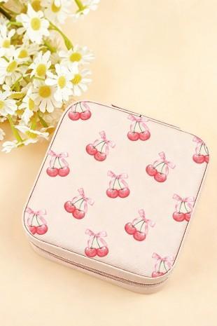 Floral Print Travel Jewelry Case