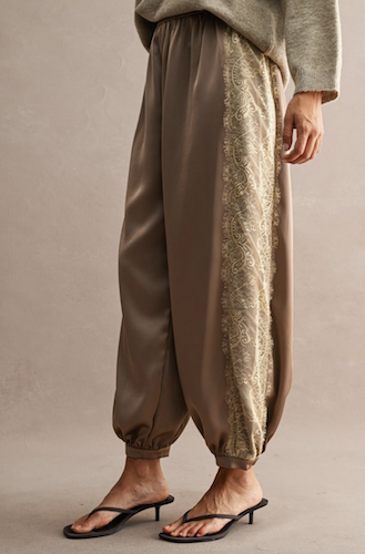 High Waisted Satin Balloon Pants
