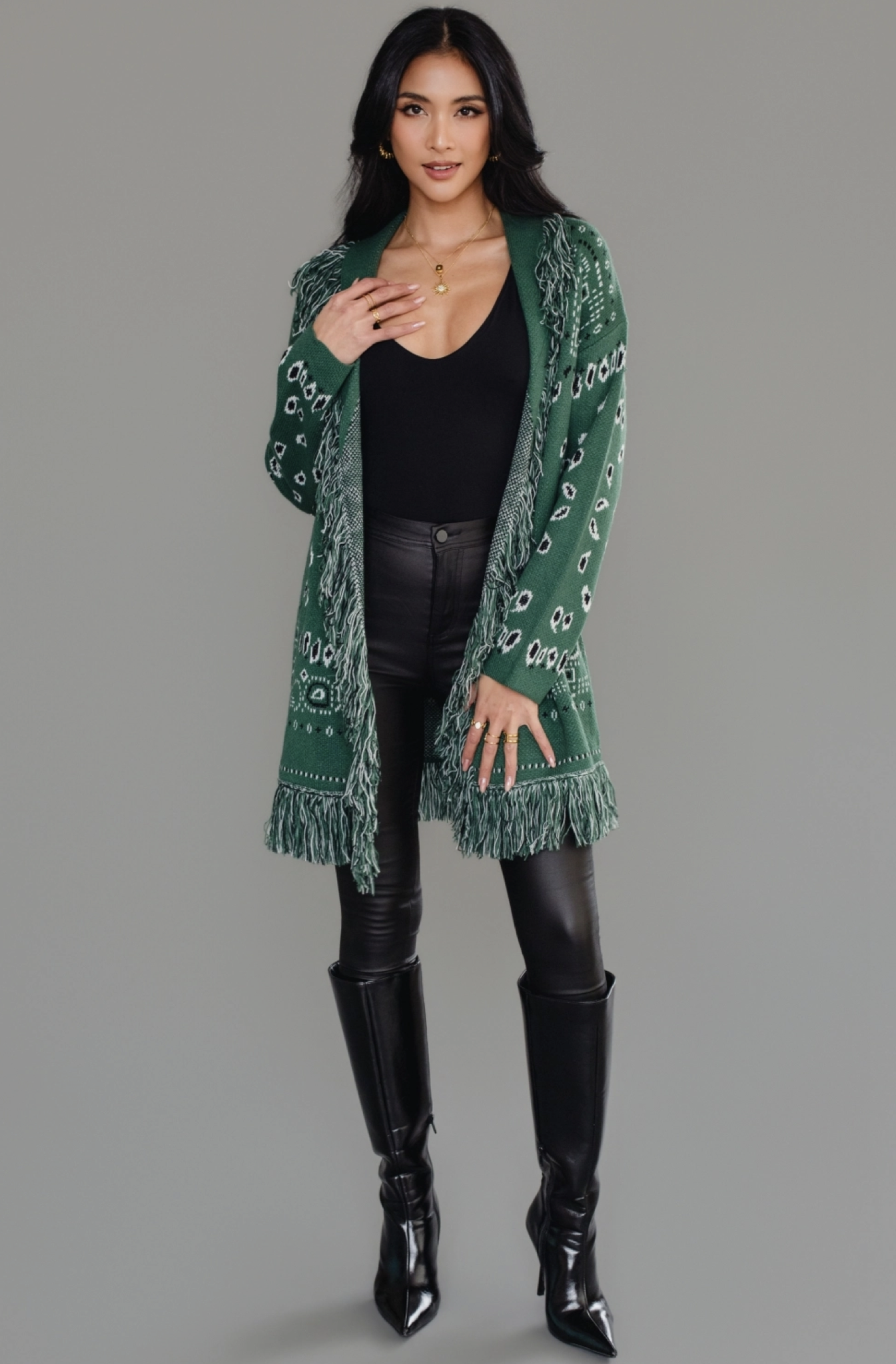 Bandana Fringe Cardigan