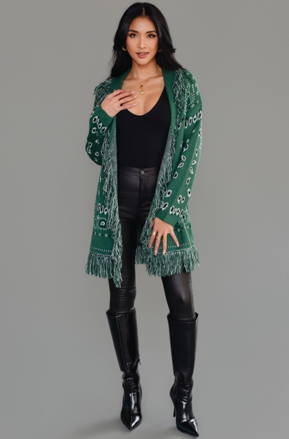 Bandana Fringe Cardigan