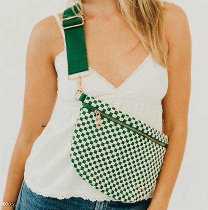 Checkered Woven Westlyn Bag