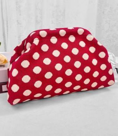 Polka Dot Clutch Cosmetic Bag