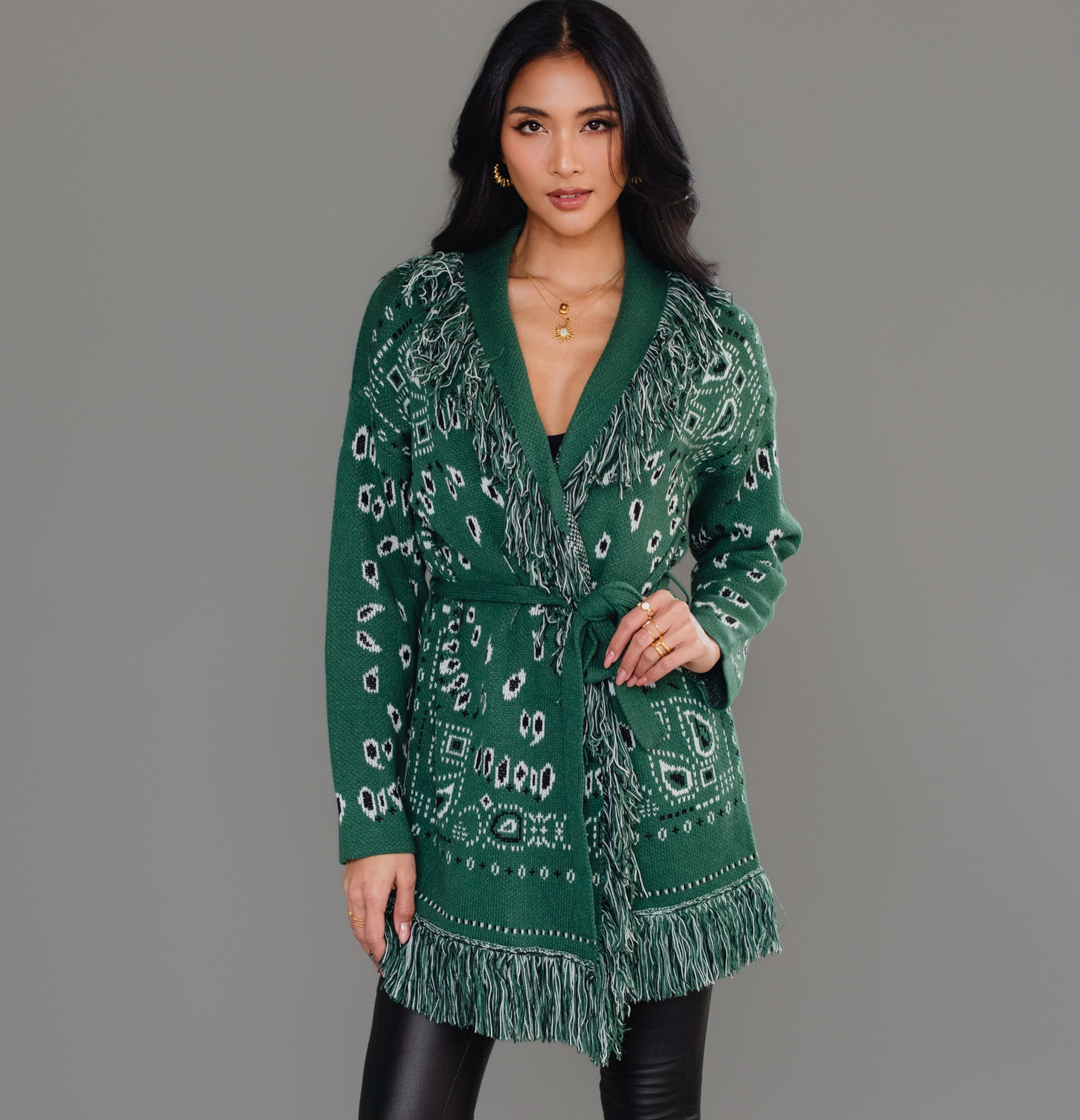 Bandana Fringe Cardigan