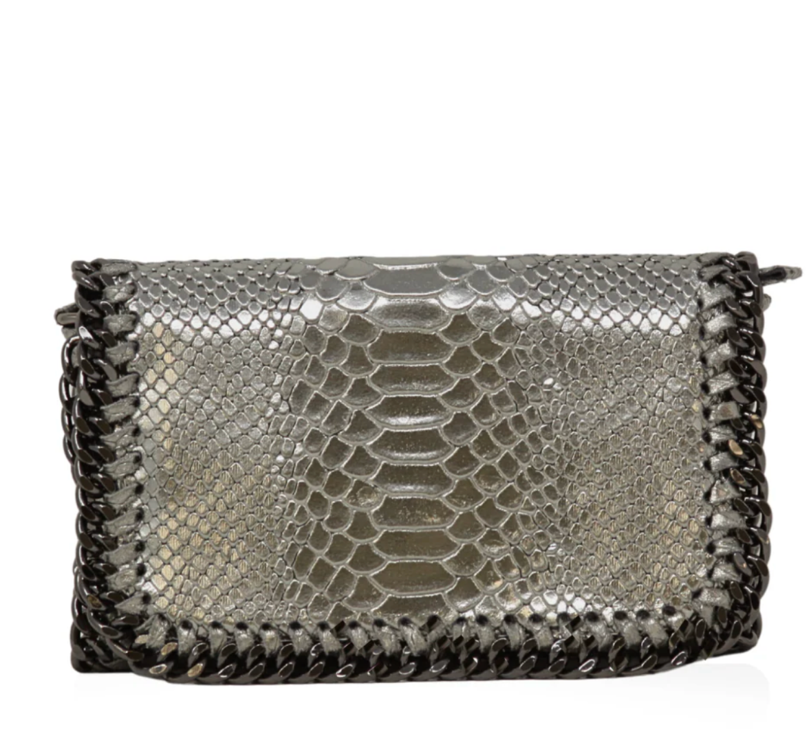 Italian Leather Crossbody Clutch