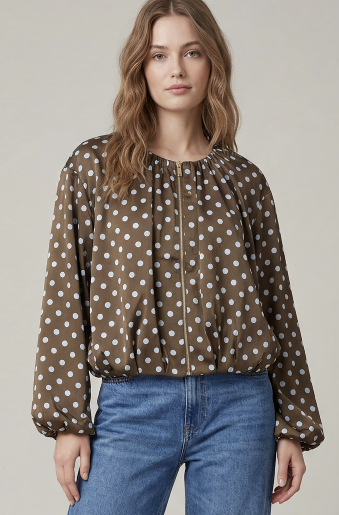 Satin Polka Dot Jacket