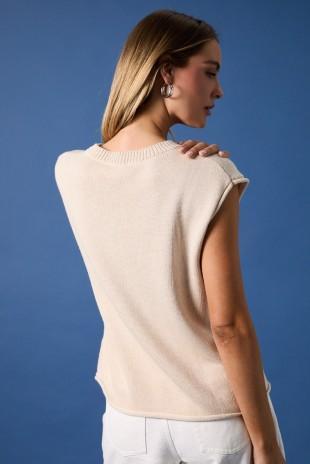USA Flag Crew Neck Wide Shoulder Sweater