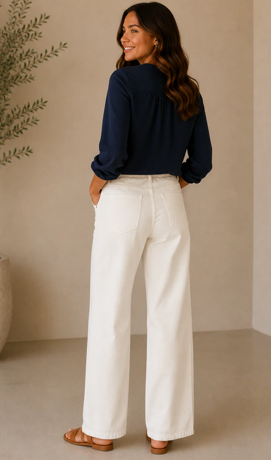 Lightweight Drawstring Wide Leg Pant