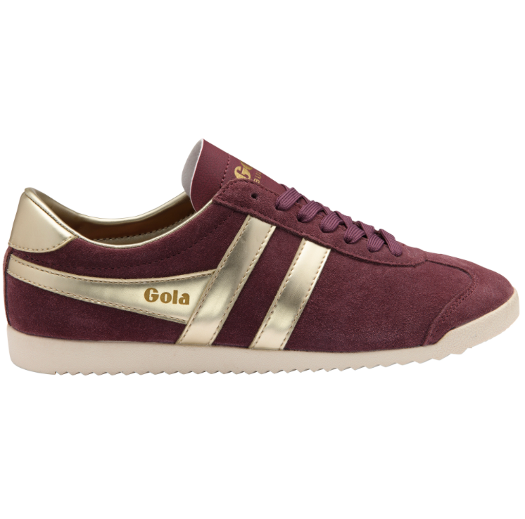 Gola Women’s Bullet Pearl Sneaker in Windsor Wine with pearlized finish and retro‑court profile.