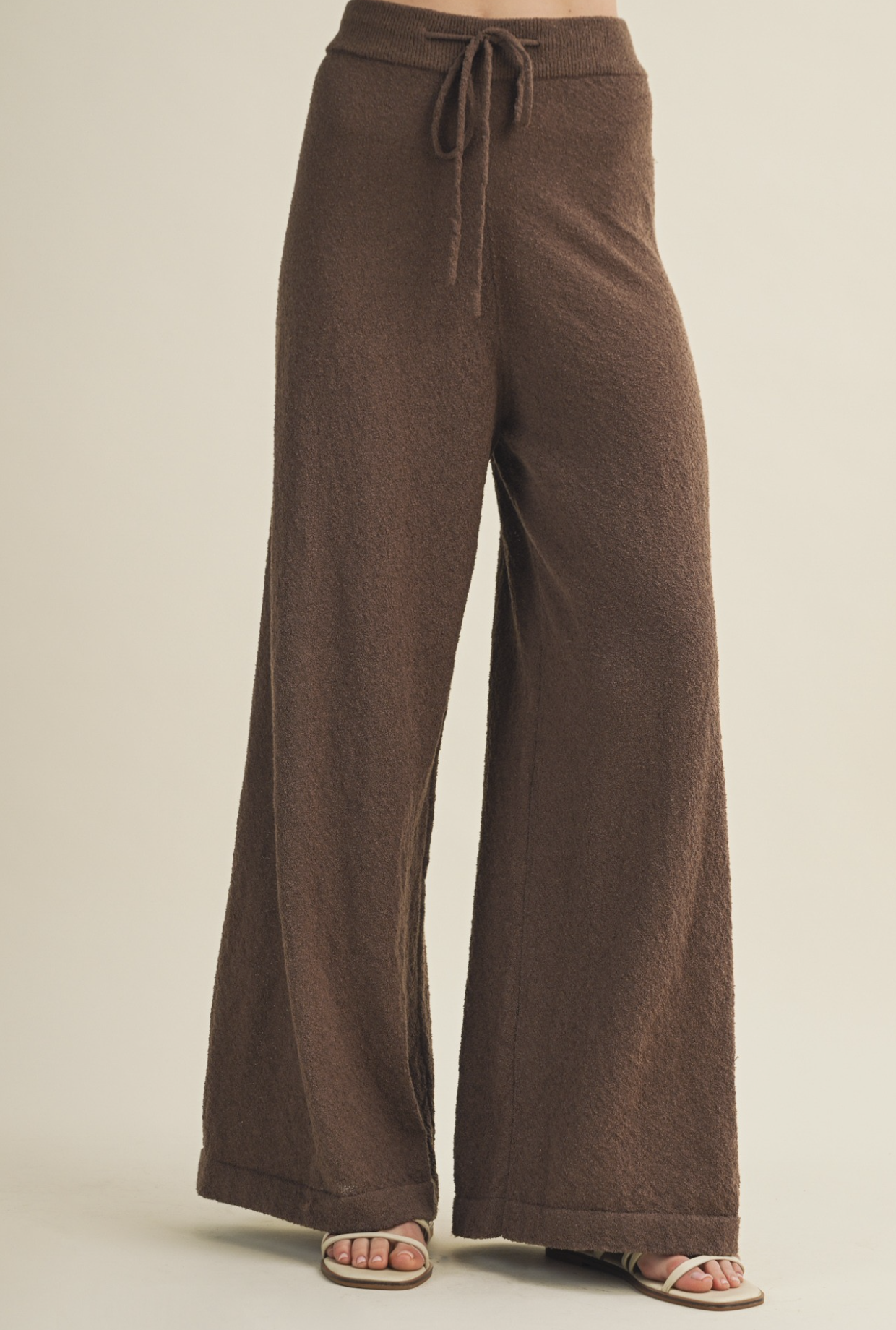 Sweater Pants with Tie Waist