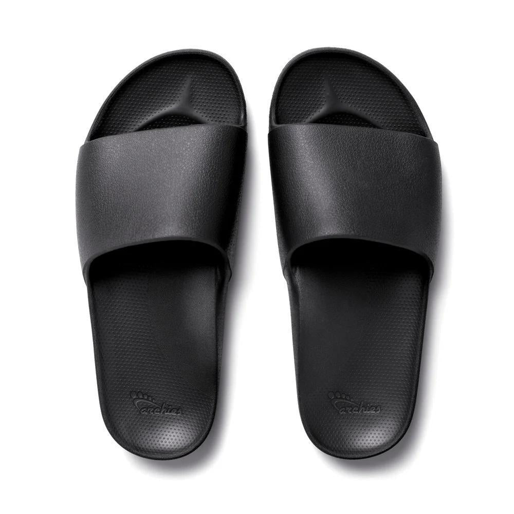 Archies Arch Support Slides with contoured footbed, real arch support, and lightweight molded foam construction.