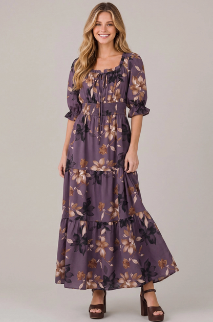 Floral Print Maxi Dress