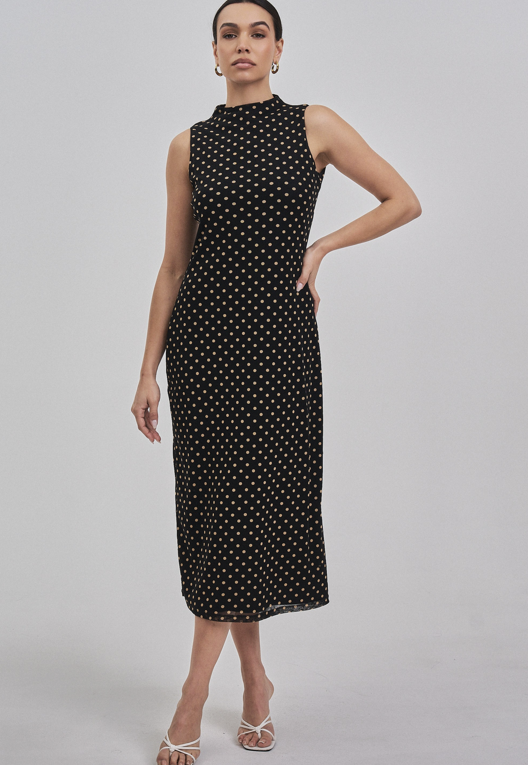 Polka Dot Mesh Dress