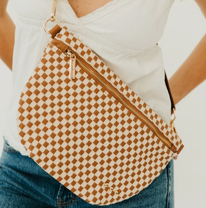 Checkered Woven Westlyn Bag