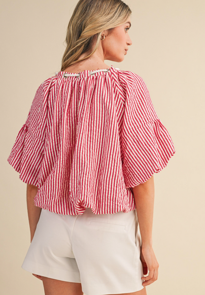 Striped Bubble Top