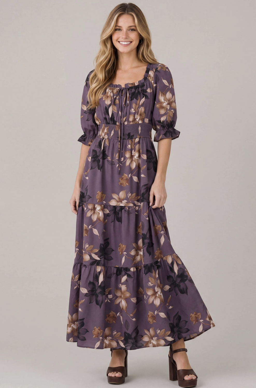 Floral Print Maxi Dress
