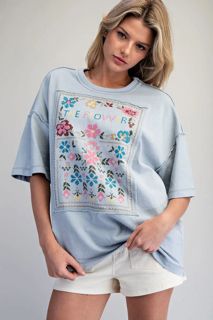 Flower Patch Graphic T-Shirt