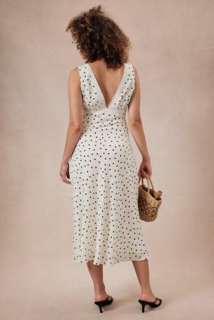 Lace Detail Sleeveless Midi Dress