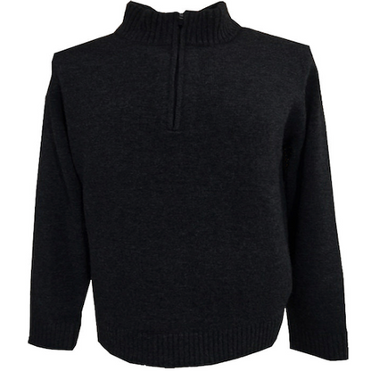 Men's Solid Quarter Zip Sweater