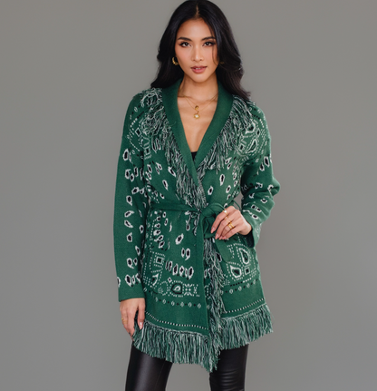 Bandana Fringe Cardigan