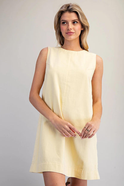 Sleeveless Back Zip Mini Dress