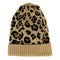 Something Special Leopard Cheetah Print Knit Beanie HTK10434