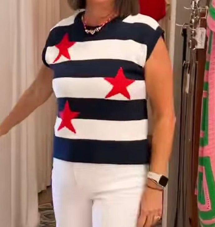 Star Striped Sweater