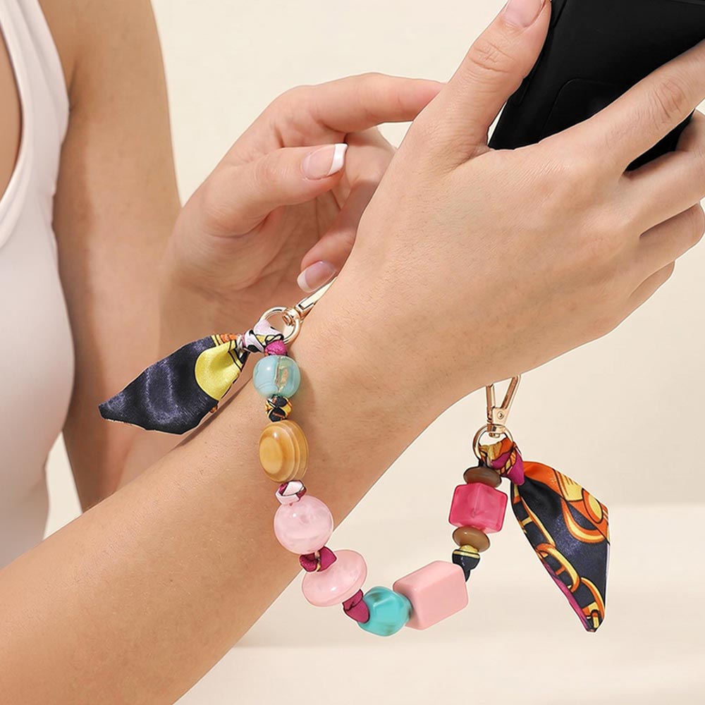 Fabric Scarf Chain Phone Holder