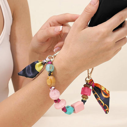Fabric Scarf Chain Phone Holder