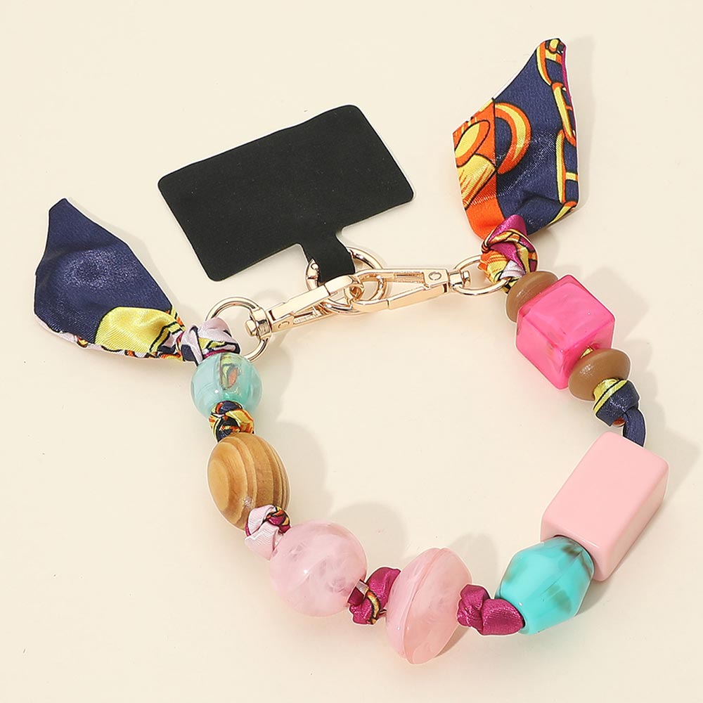 Fabric Scarf Chain Phone Holder