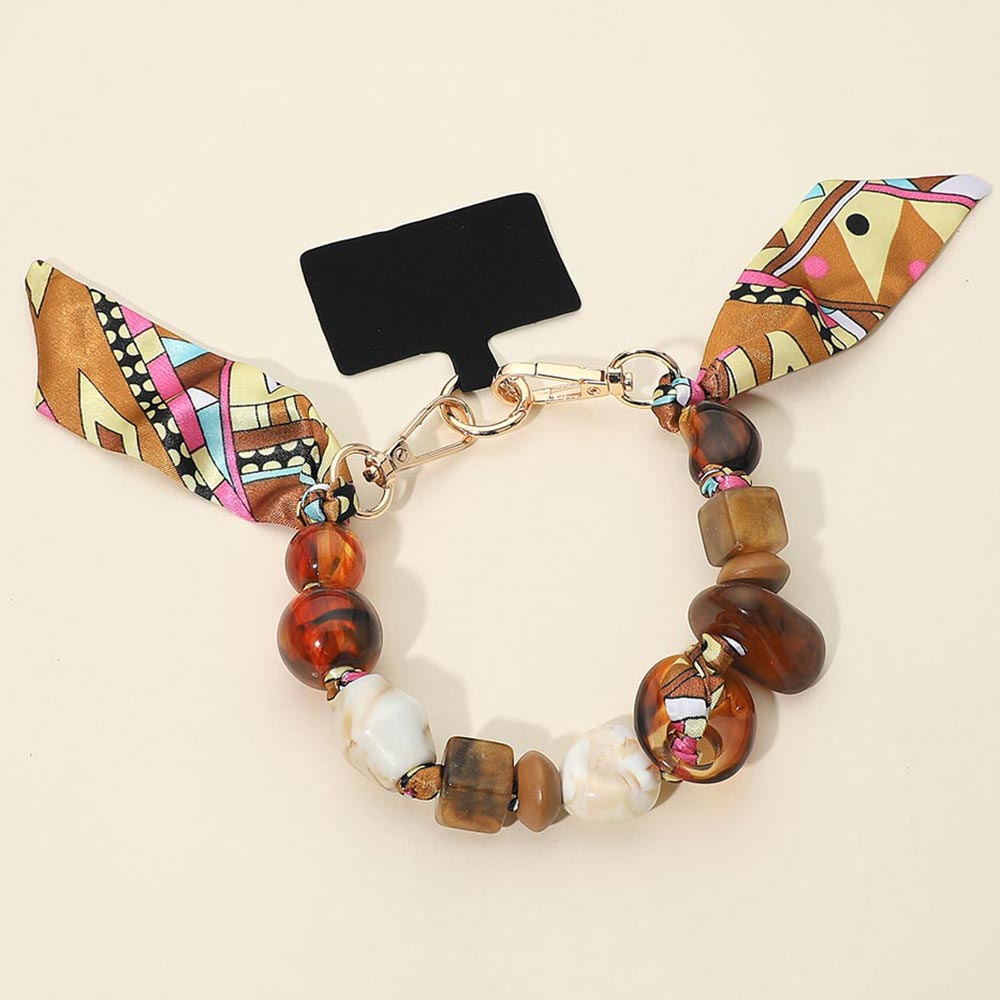 Fabric Scarf Chain Phone Holder