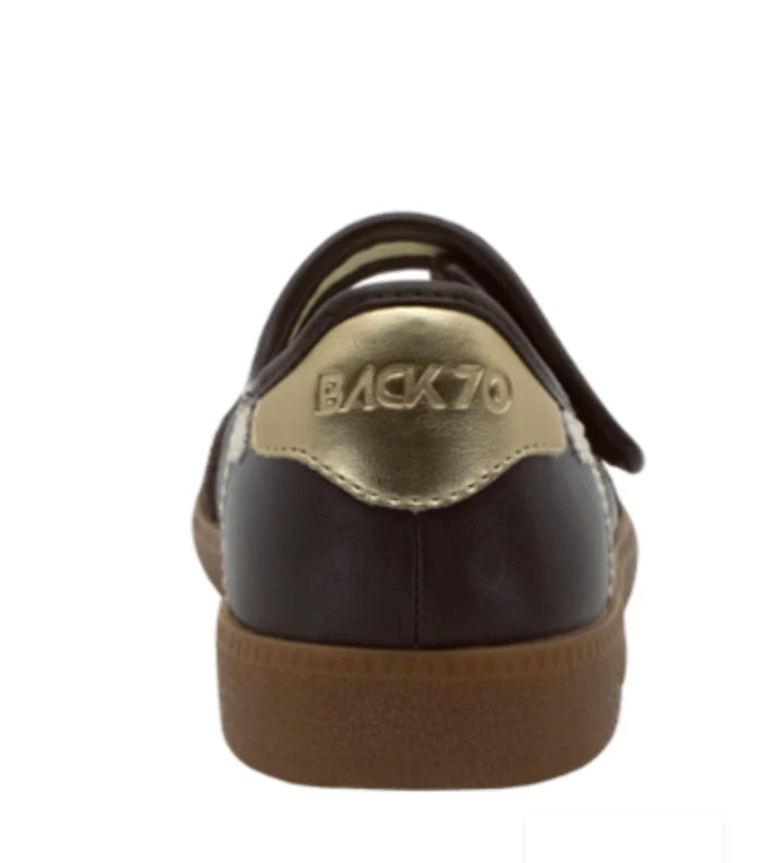 Back 70 Aya Sneaker in Coffee Milk with knit upper, lightweight cushioned sole, and modern minimalist design.