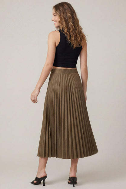 Pleated Midi Skirt