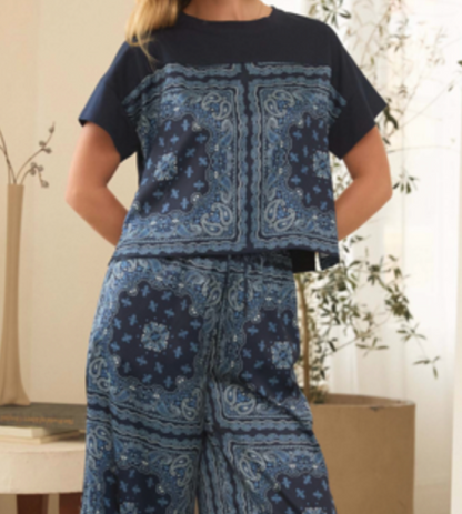 Short Sleeve Print Top