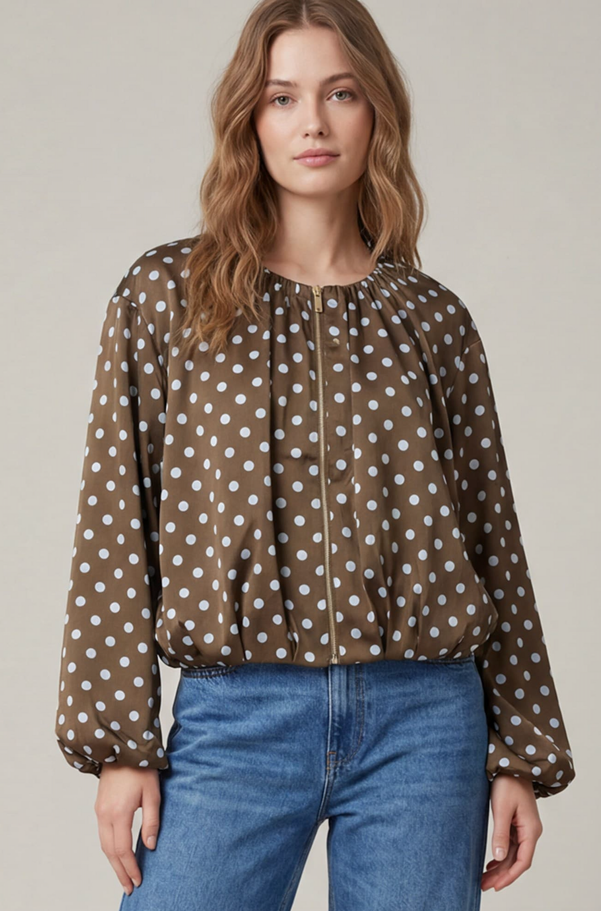 Satin Polka Dot Jacket